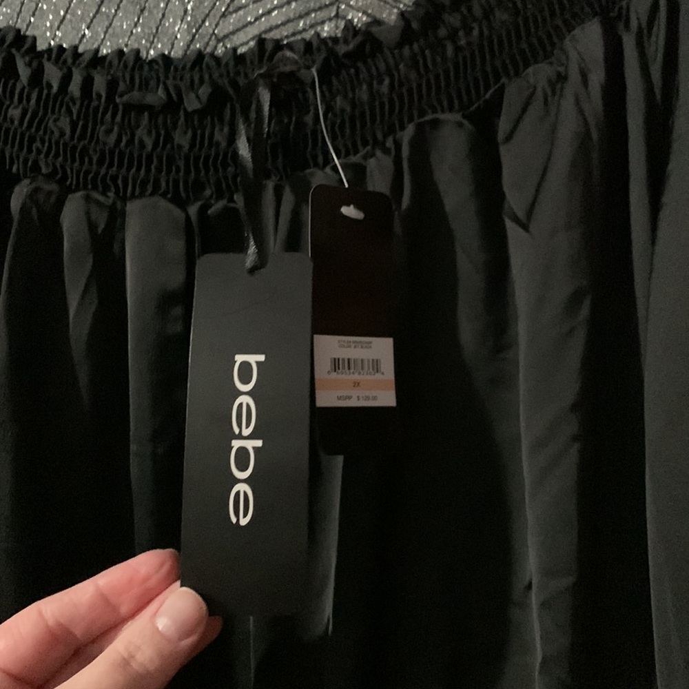 Bebe Black Ruffled Romper - Picture 4 of 4